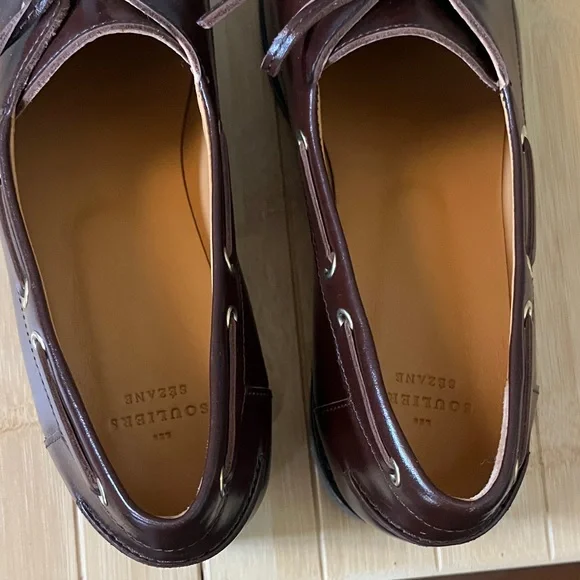 Sezane Caroline Brown leather Loafers - glossy chocolate - 39 - Picture 9 of 12